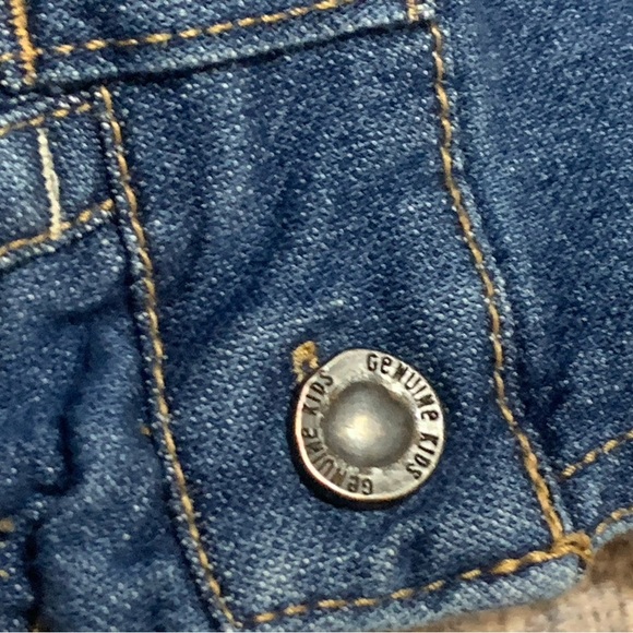 Vintage Genuine Kids From Oshkosh Plaid Print Shirt & Denim Overalls - Picture 7 of 15